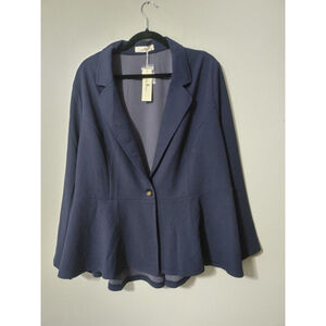 Women's Agnes Orinda Navy Blazer Plus Size 3X